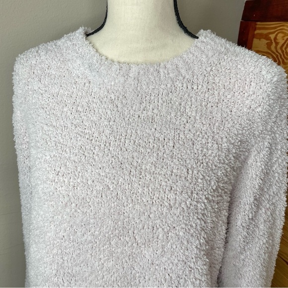 Shop The Mint Teddy Sherpa Pullover Sweater in Light Blush Pink Small - Picture 5 of 11